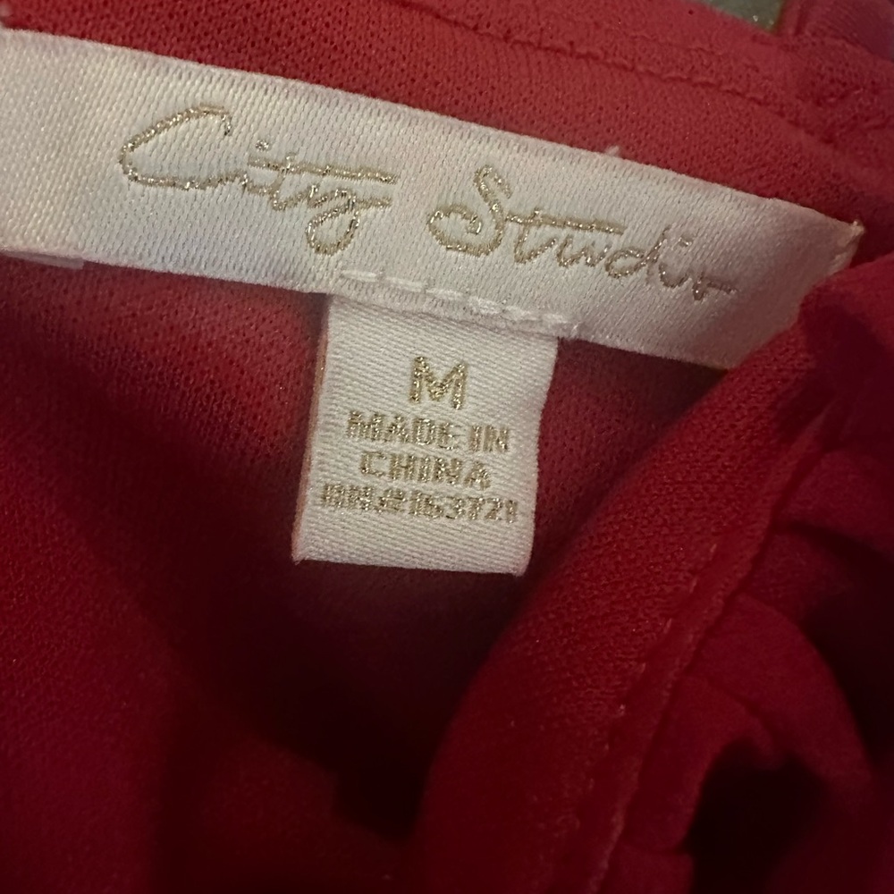 City Studio Red Ruffle Mini Dress‎ - Picture 5 of 5